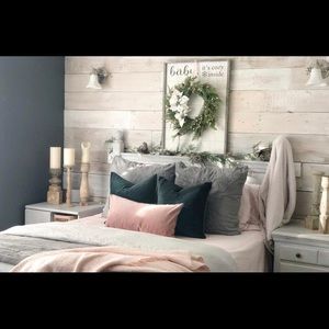 Blush velvet pillow cover